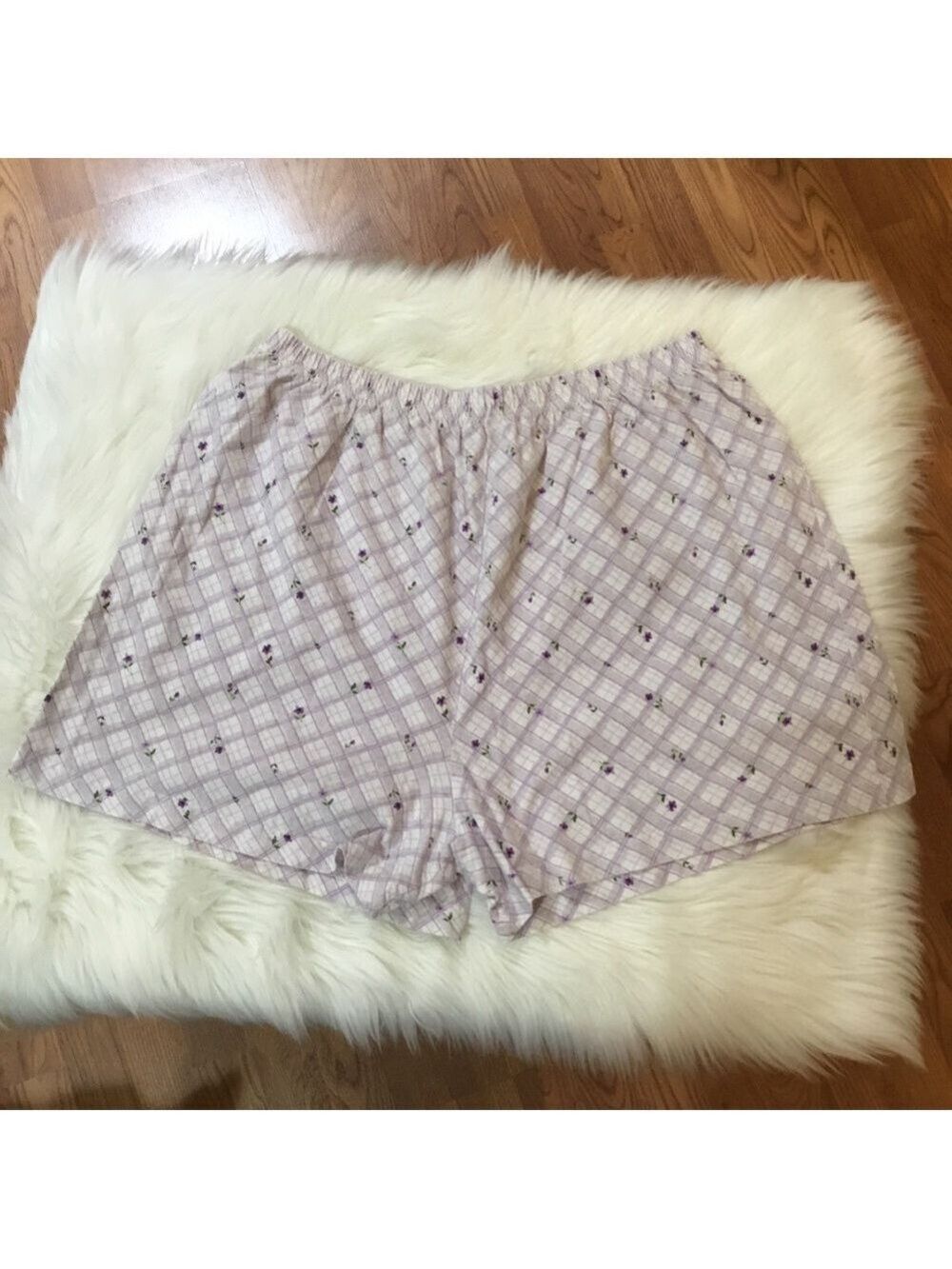 PURPLE floral sleep shorts size large